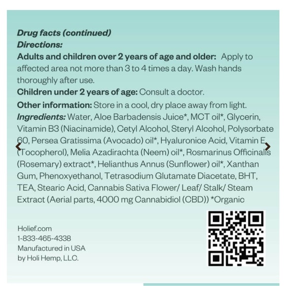 Holief hemp extract extract.2 oz - Picture 9 of 9